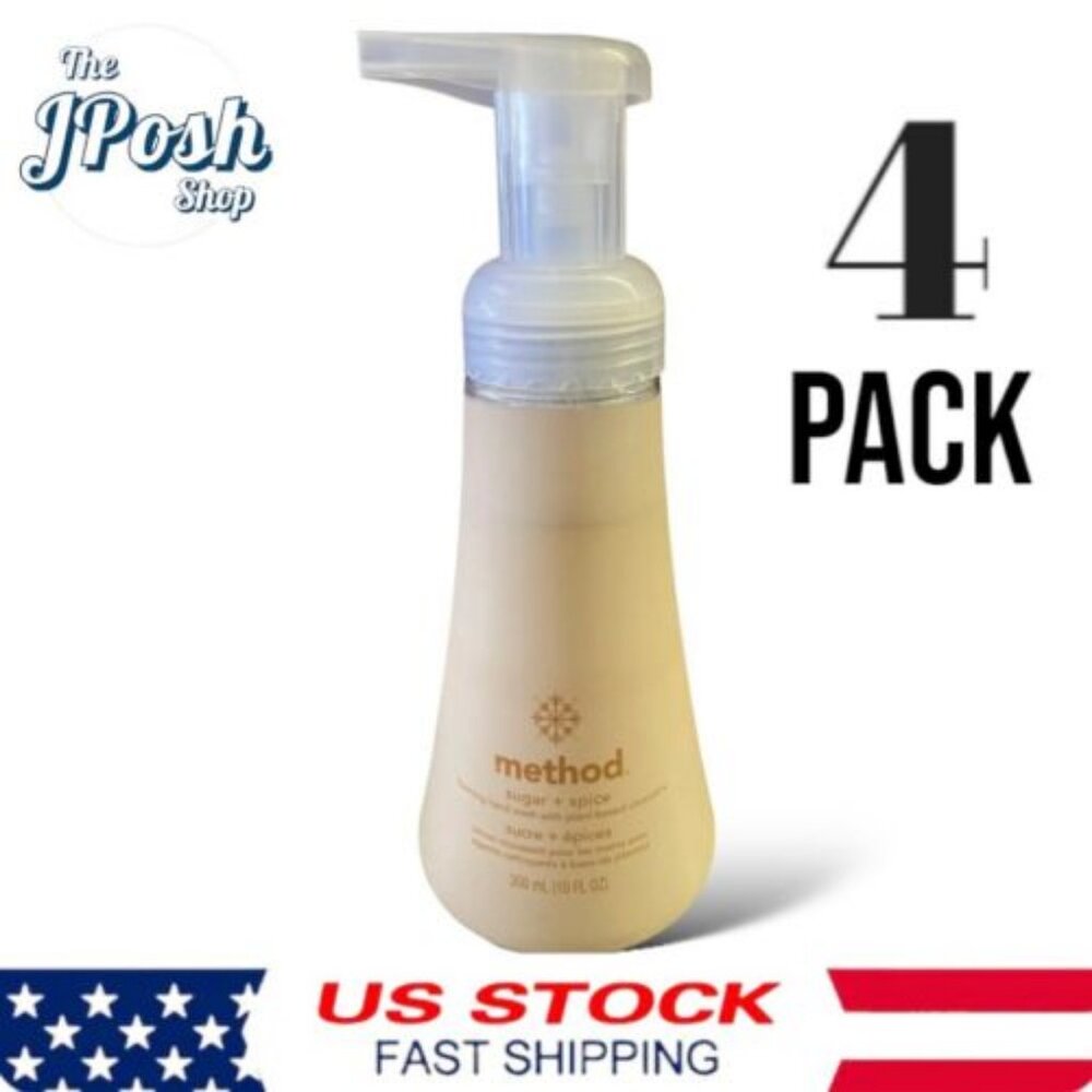 COPY - Method Sugar + Spice Foaming Hand Wash Soap. 10 Fl Oz. 4 PACK